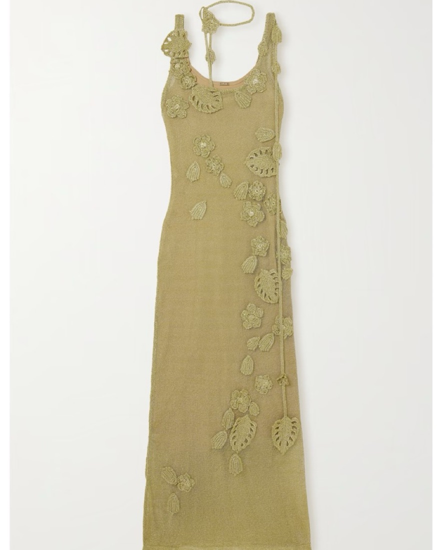 green emerald velvet dress PEMMA KNIT DRESS