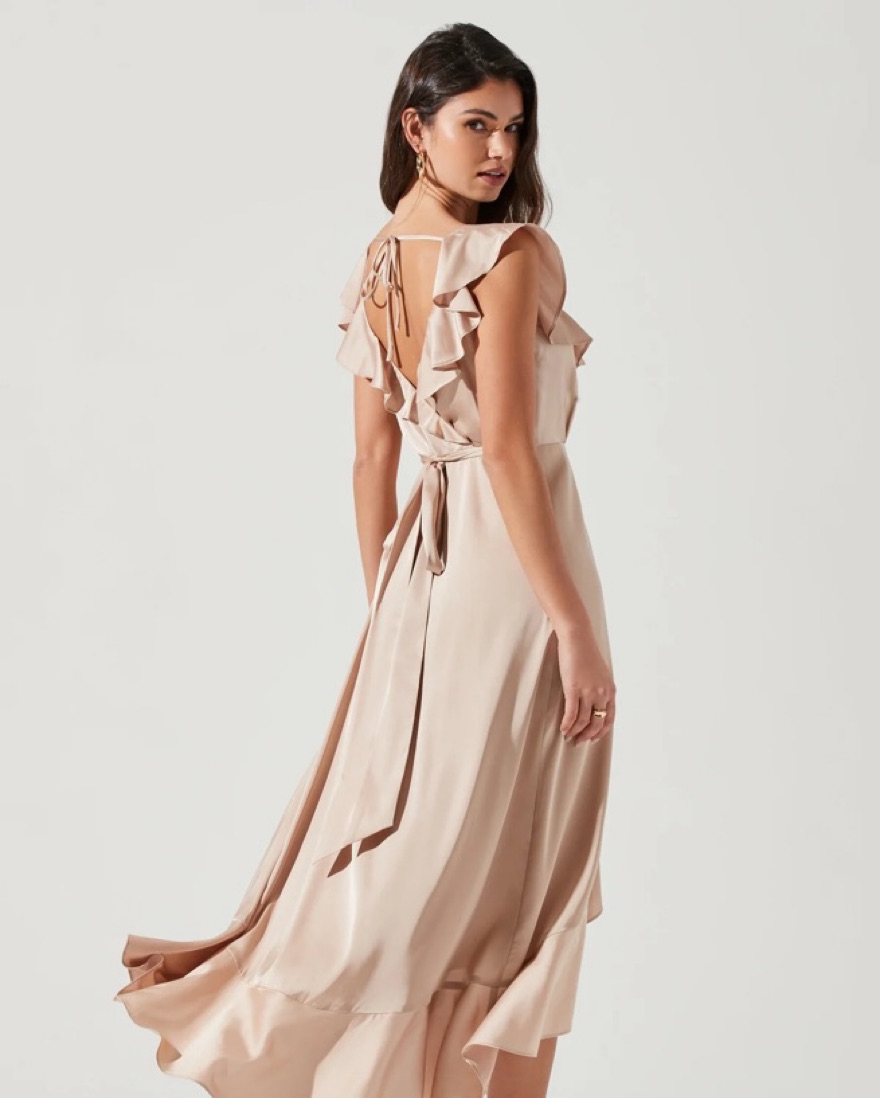 Dark Blue/Navy Ruffle Midi Dress - Image 5