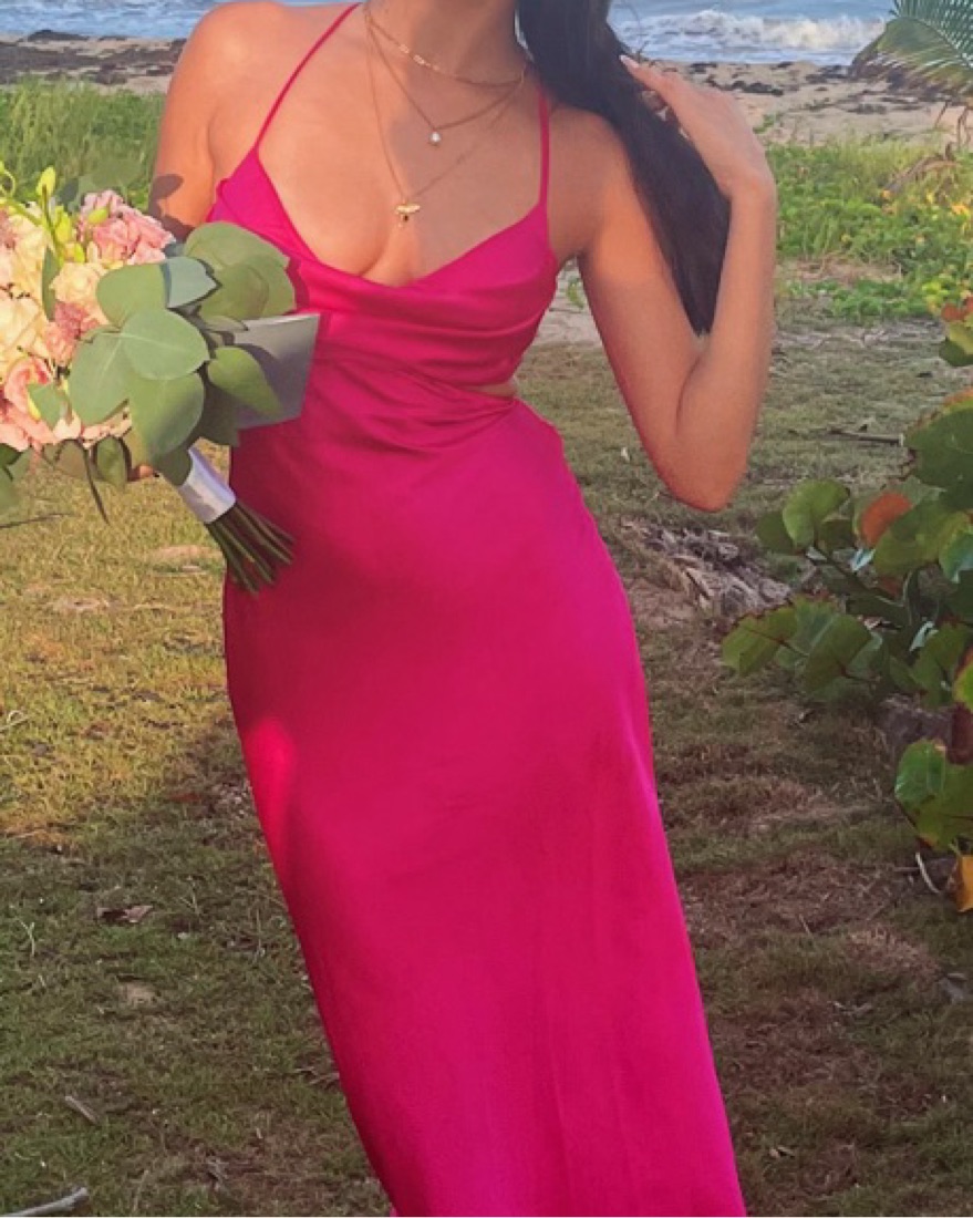 strapless open back dress GABRIELLE DRESS IN SILK ORGANZA PEONY main image 1