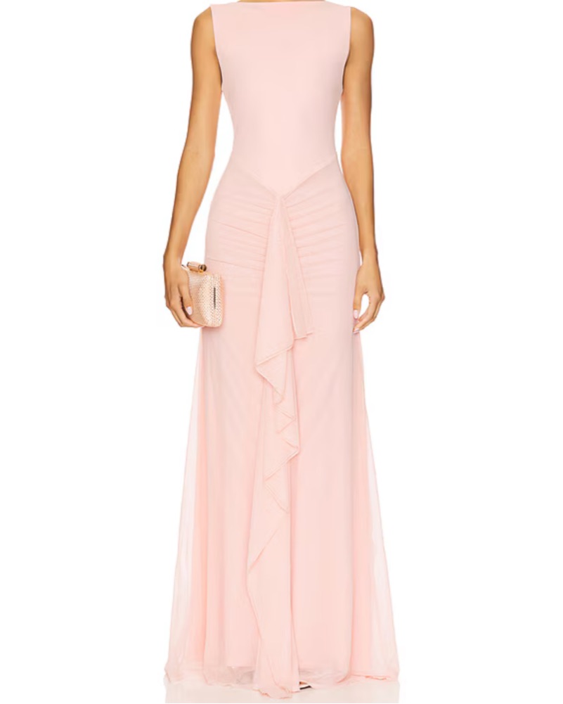 Revolve Ellie Maxi Dress In Baby Pink by Lovers And Friends - Pickle