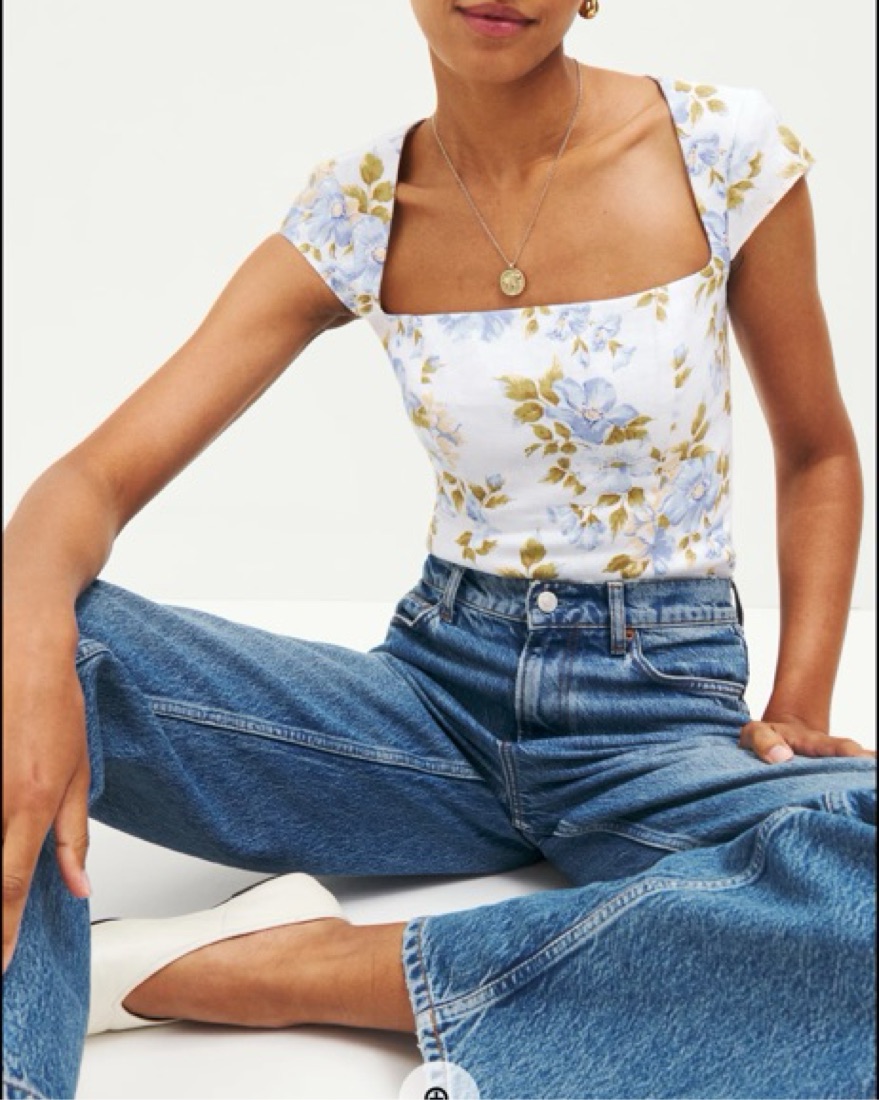 Reformation Cora Linen White Top - Image 3