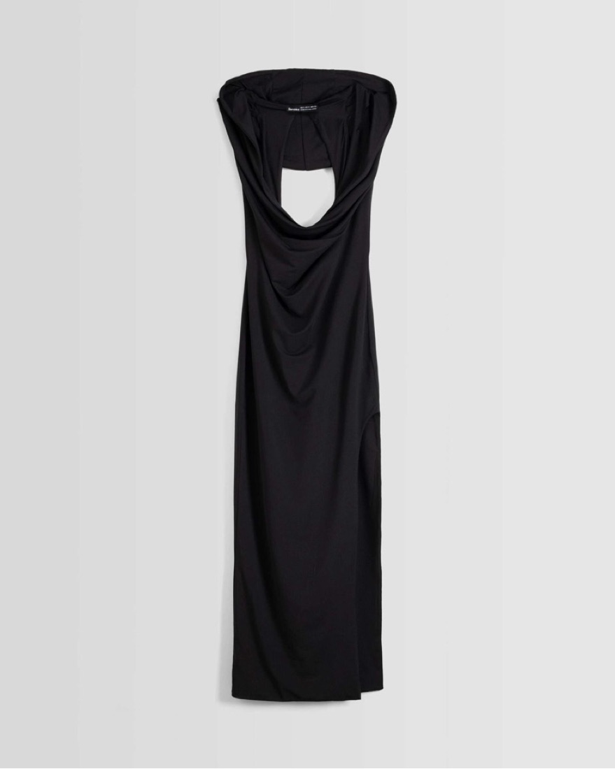 Bershka Hooded Maxi Dress by Bershka - Pickle