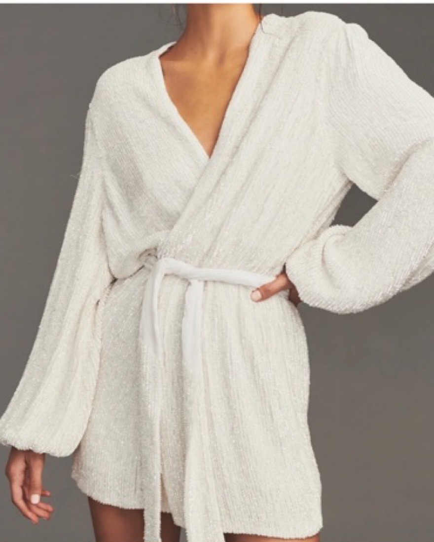 slim fit dress slacks Sequin Robe - Luxury Kimono Dress