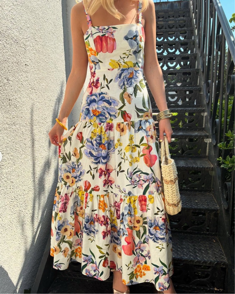 Farm Rio Off-White Greek Garden Maxi - Image 1