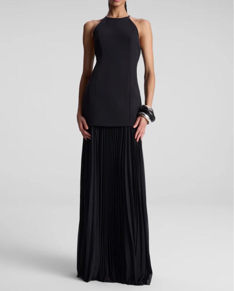ALC Lana Black Pleated Maxi Dress by ALC - Pickle