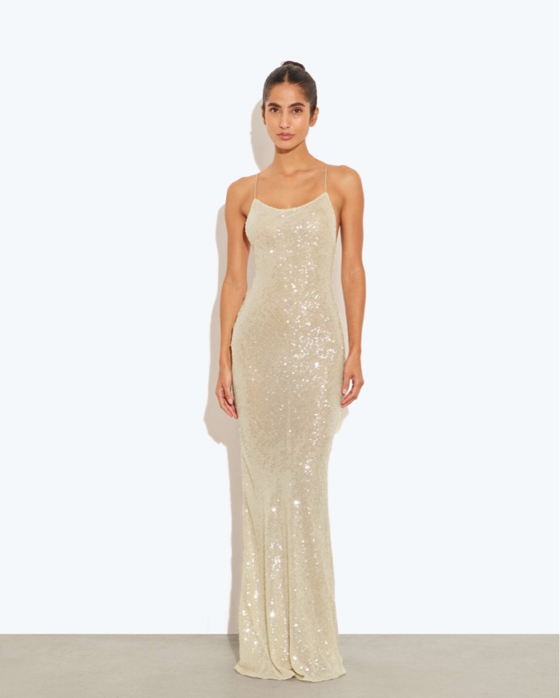 OLYMPIA SEQUIN SHEER DRESS Rat & Boa by Rat & Boa - Pickle