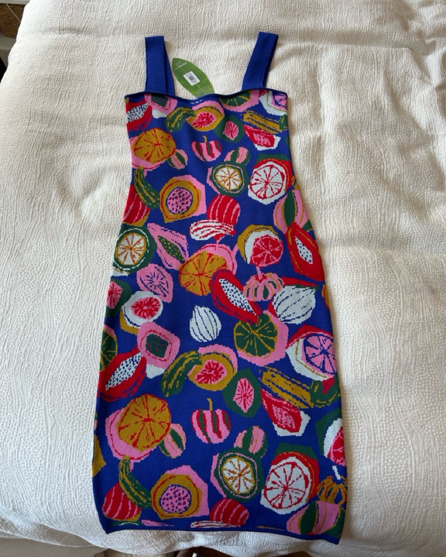 Farm Rio Bright Knit Salad Midi Dress - Image 3