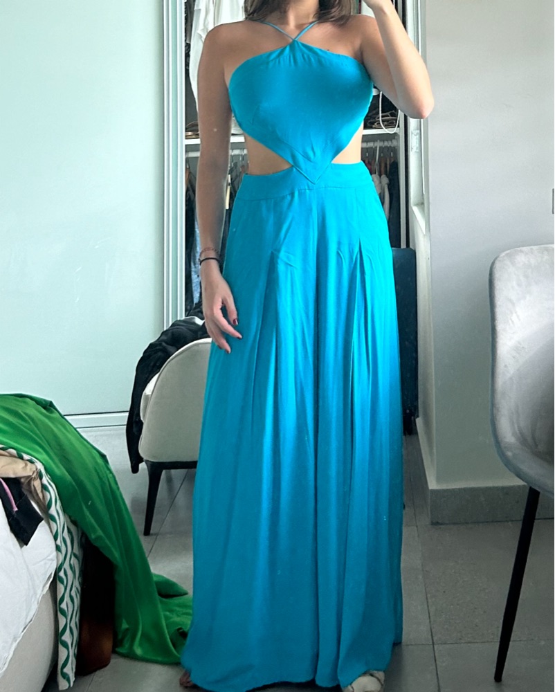 Patbo Teal Cutout Maxi Dress by PatBo - Pickle