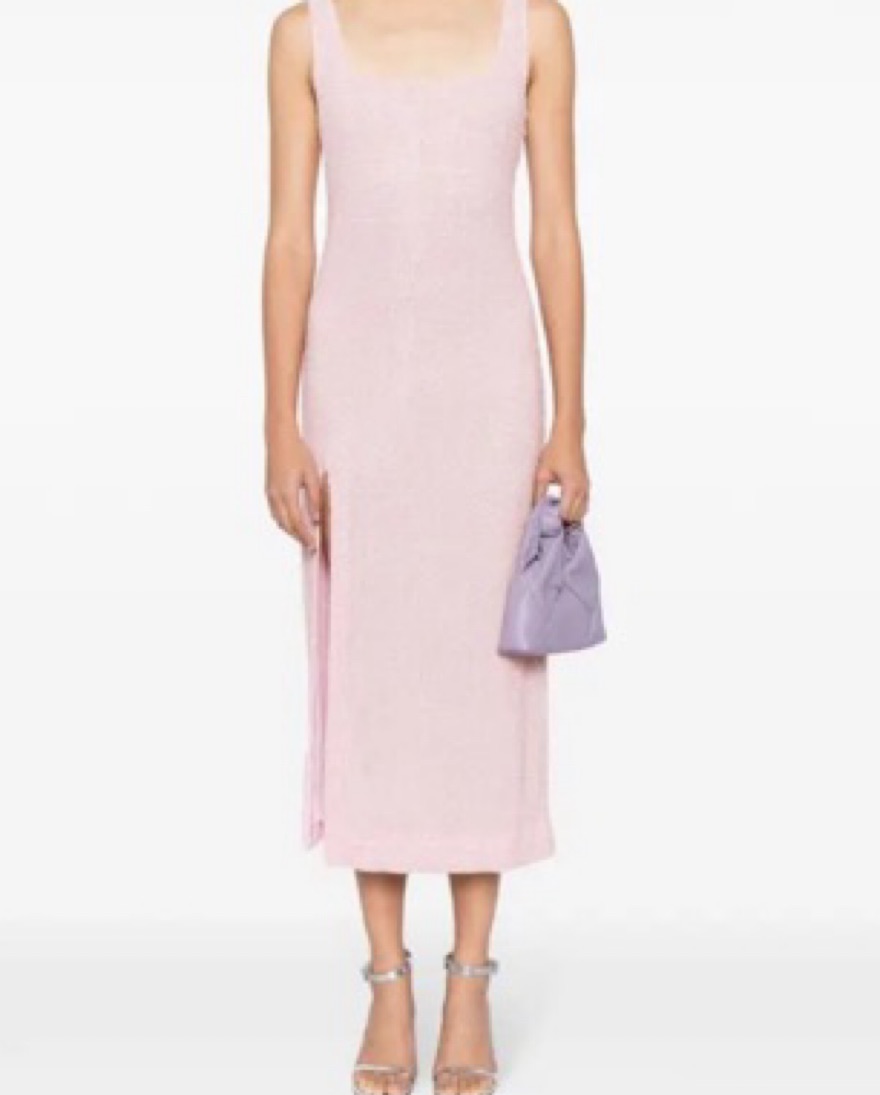 Staud Le Sable Pink Beaded Dress - Image 1
