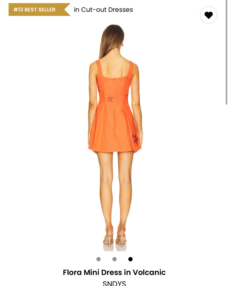 strapless open back dress Perfect Pose Floral Dress- Orange main image 0