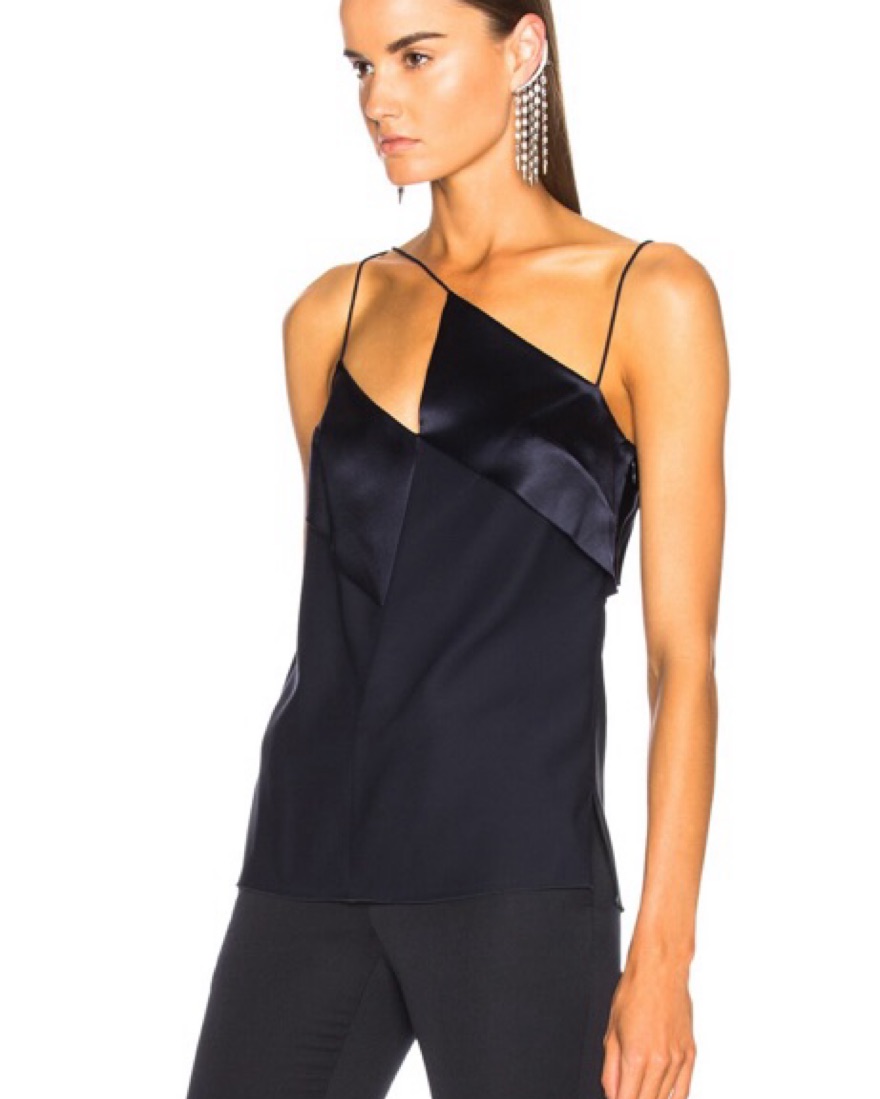 Dion Lee Silk Camisole In Dark Navy Blue - Image 2