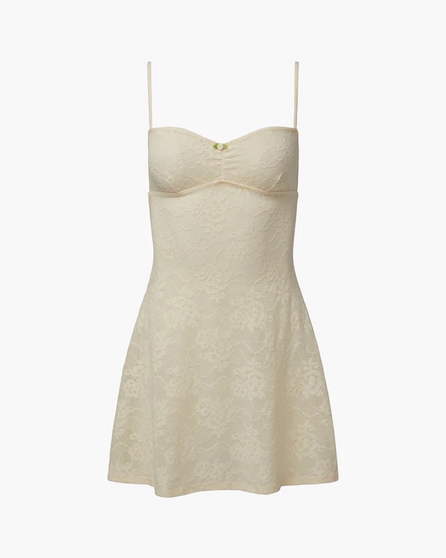 satin midi dress with lace ESSENTIAL LACE TRIM SATIN SLEEVELESS MIDI DRESS  AKIRA