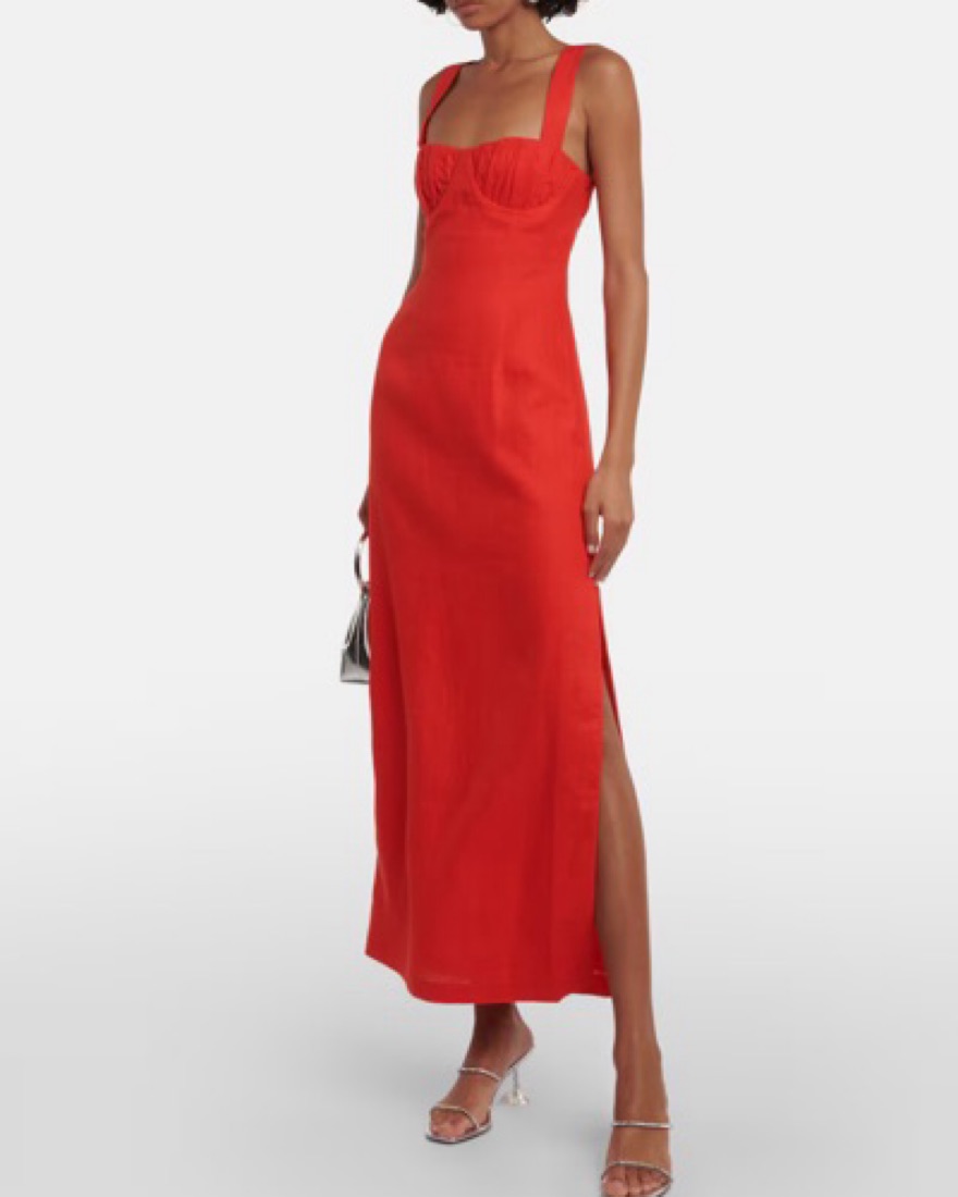 strapless open back dress Red Ser Arte Embellished Maxi Dress main image 1