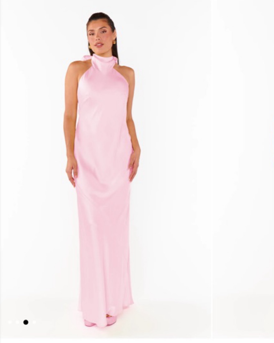 Light Pink Halter Neck Dress - Image 4
