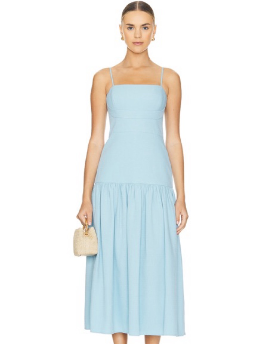 knee length dresses for ladies Alexis Midi Dress, in Rose Gold Luxe Satin, Size: Small | Show Me Your Mumu main image 0