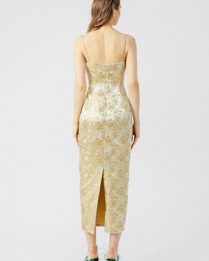 sau lee gold dress SAU LEE Jolene Mini Dress, Black Gold main image 0