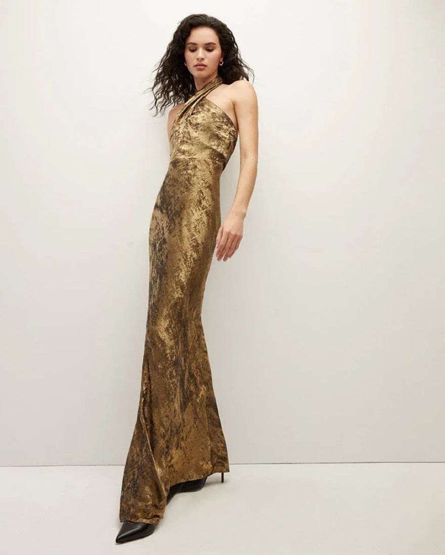 green emerald velvet dress Veronica Beard-Aldana dress