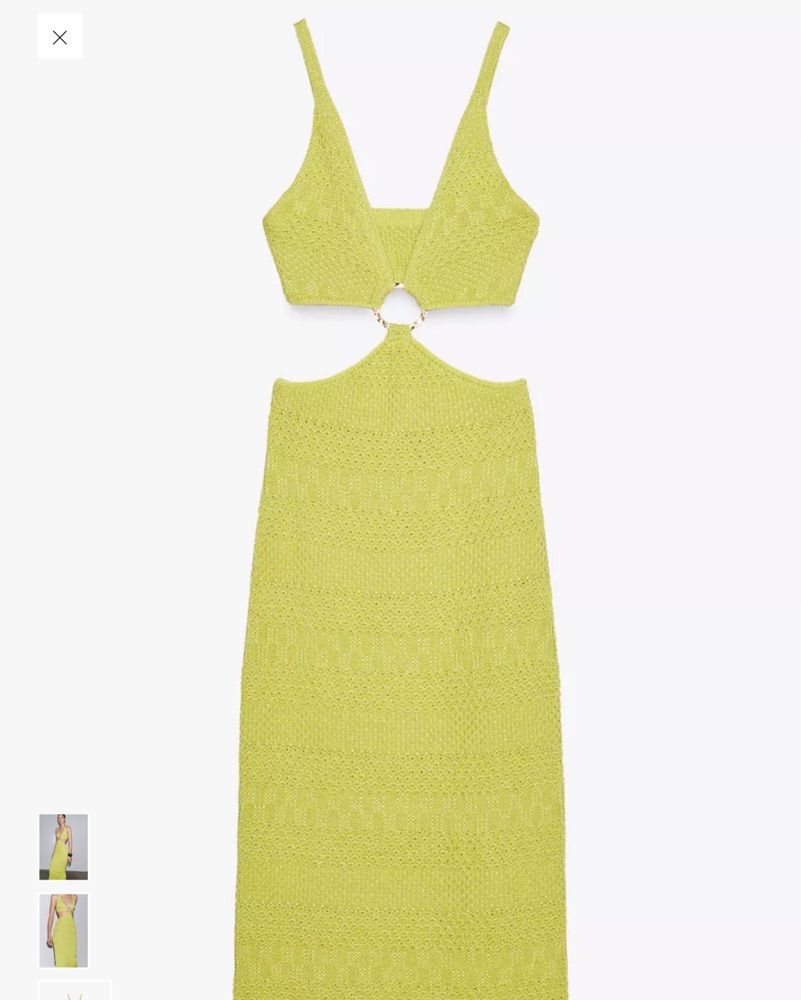 Brand New Green Knit Dress by Zara - Pickle
