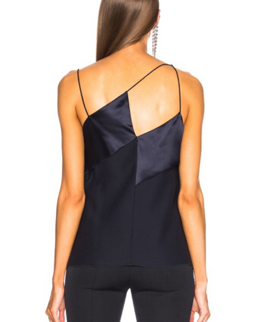 Dion Lee Silk Camisole In Dark Navy Blue - Image 3