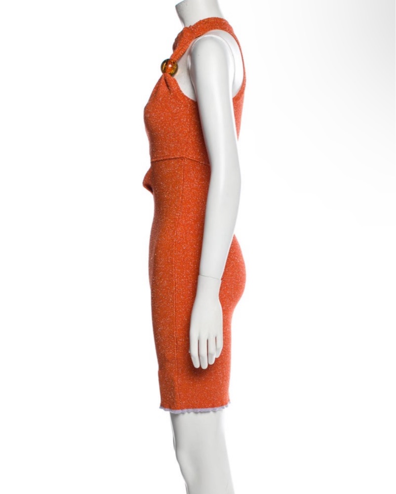 Jacquemus orange cutout Knit dress by Jacquemus - Pickle