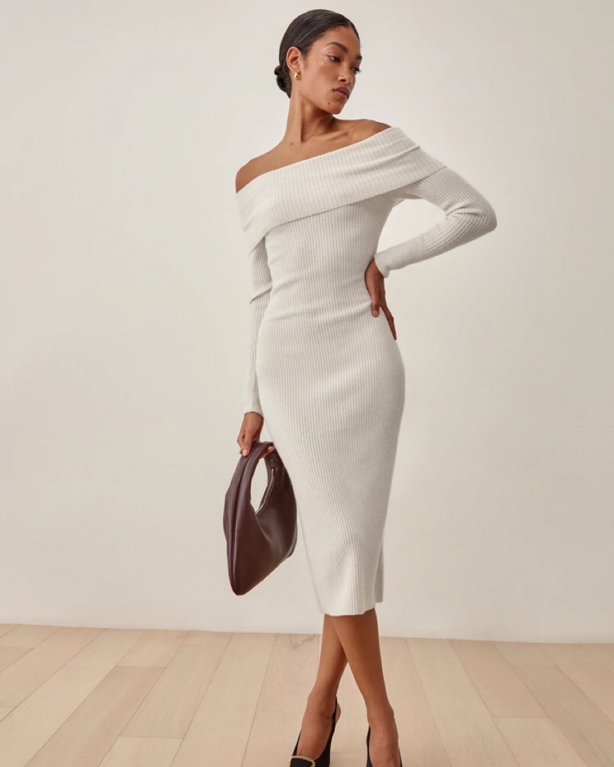 knee length dresses for ladies Cashmere Midi Dress main image 0