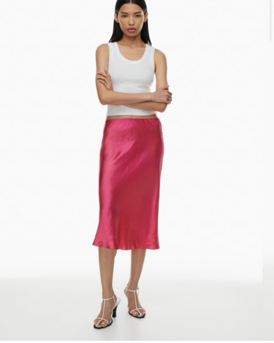 Babaton Slip Satin Midi Skirt  - Image 1