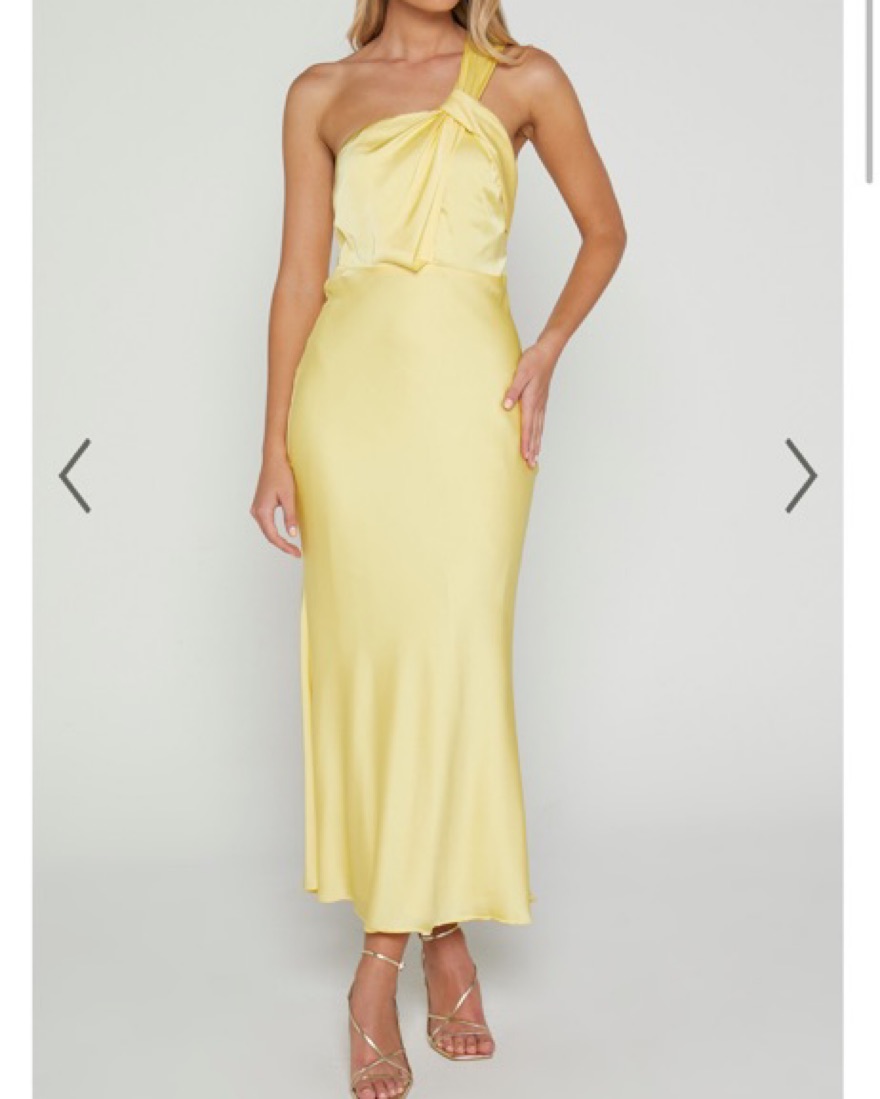 showpo yellow satin dress Showpo Yellow Satin Dress