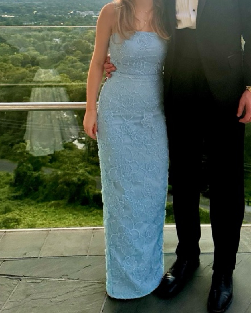 green emerald velvet dress Rebecca Blue Floral Maxi Dress – Confête main image 0