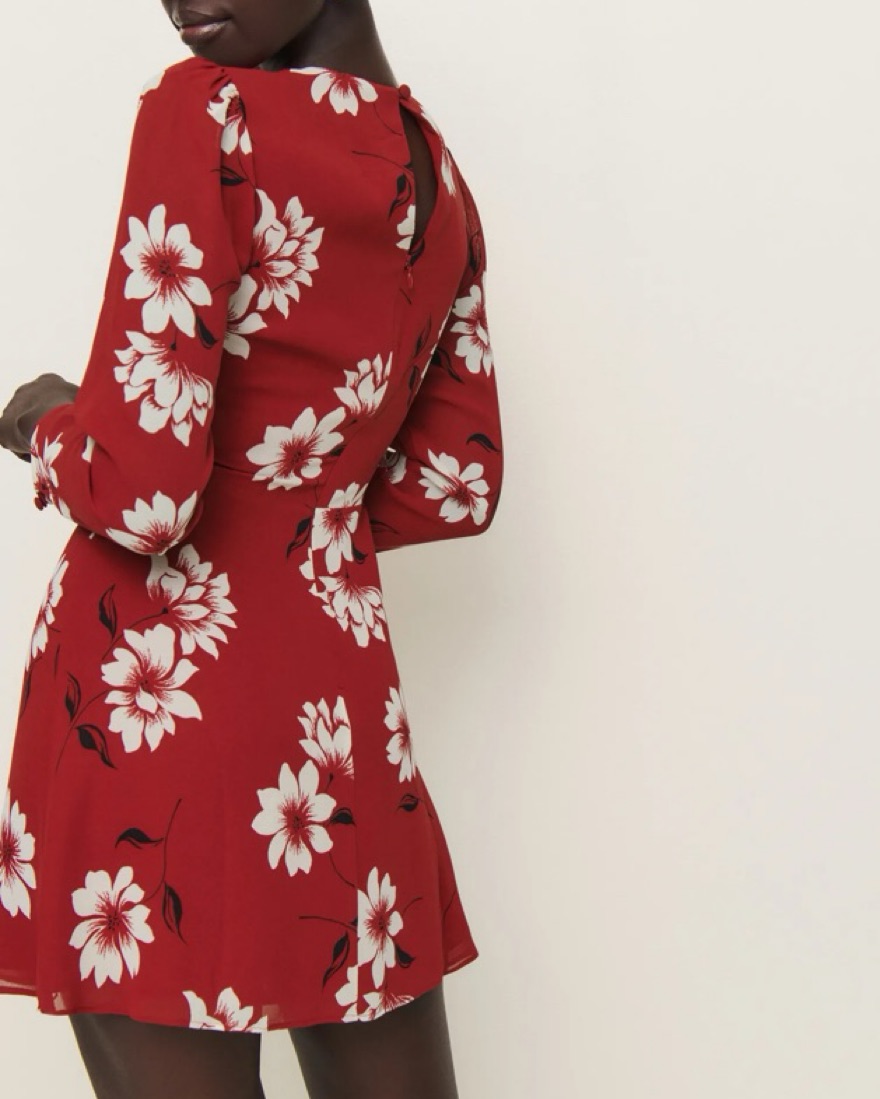 Reformation Long Sleeved Floral Dress by Reformation - Pickle