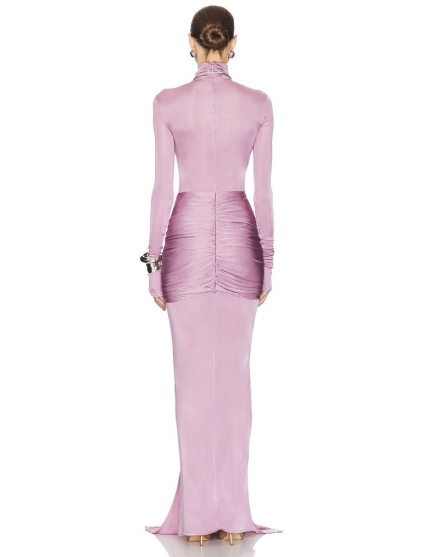 Helsa Slinky Jersey Sarong Maxi Dress - Image 4