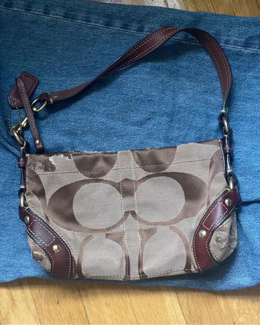  Coach Monogram Brown Purse - Image 1
