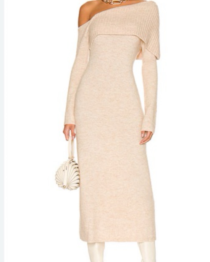 off the shoulder midi maternity dress Elspeth | Olive Bardot-Neck Maternity Midi Dress