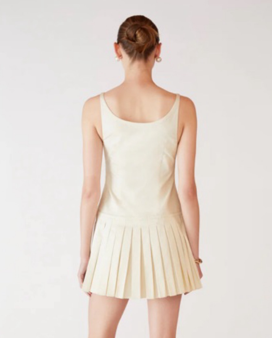 Orseund Iris Pleated Mini Dress by Orseund Iris - Pickle