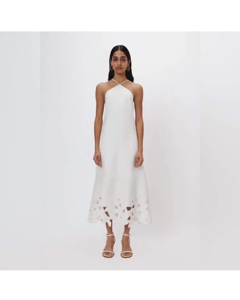 Jonathan Simkhai Simone White Linen Dre' by Jonathan Simkhai - Pickle
