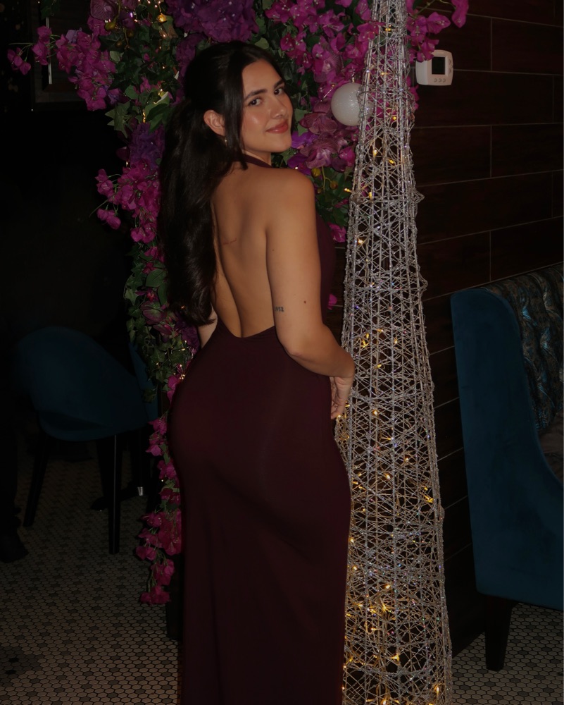 chinese dress ladies Nude Rhinestone Maxi Dress main image 0