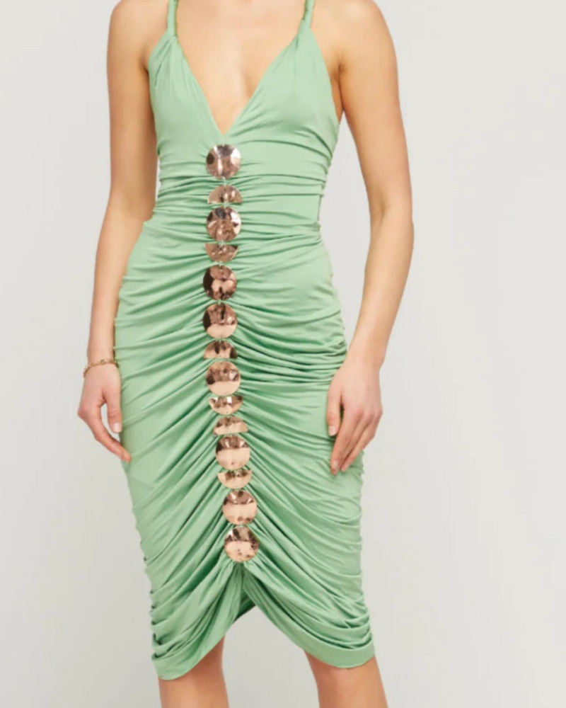 Cult Gaia Jalina Dress Meadow Green by Cult Gaia - Pickle