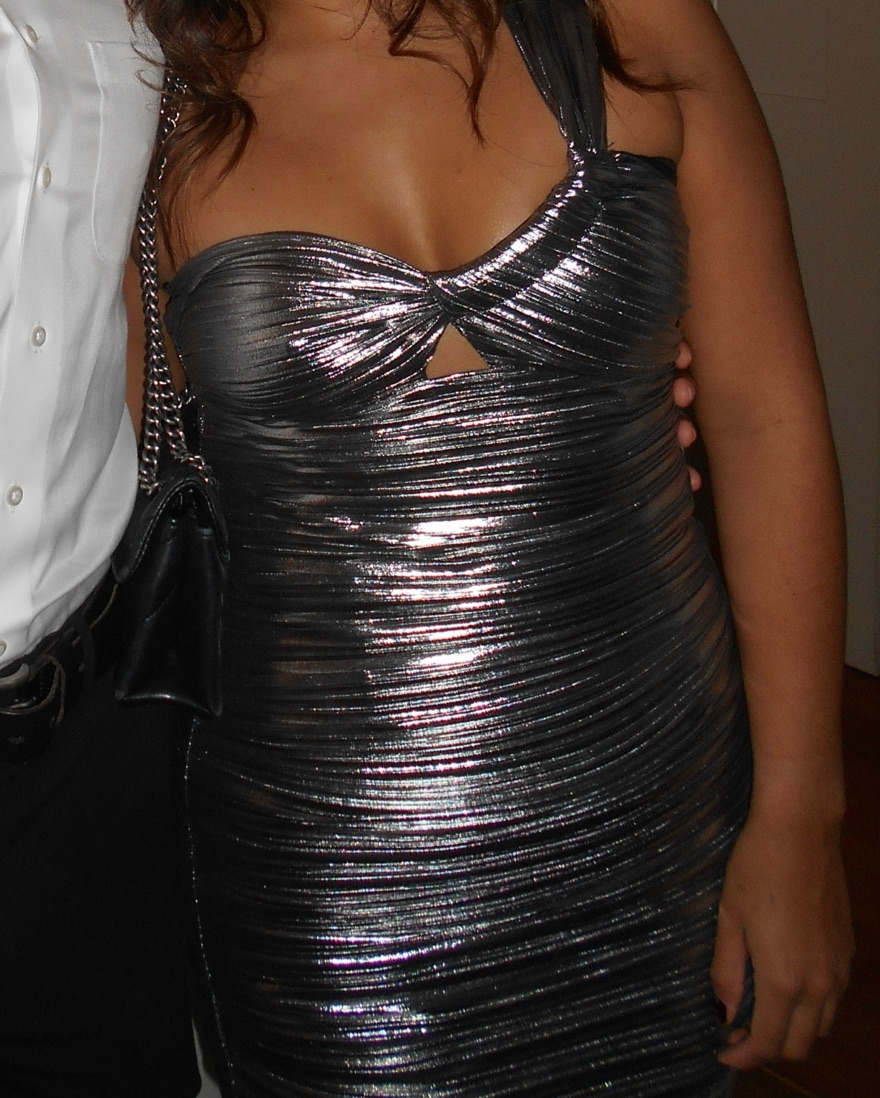Silver Party Mini Dress - Image 4