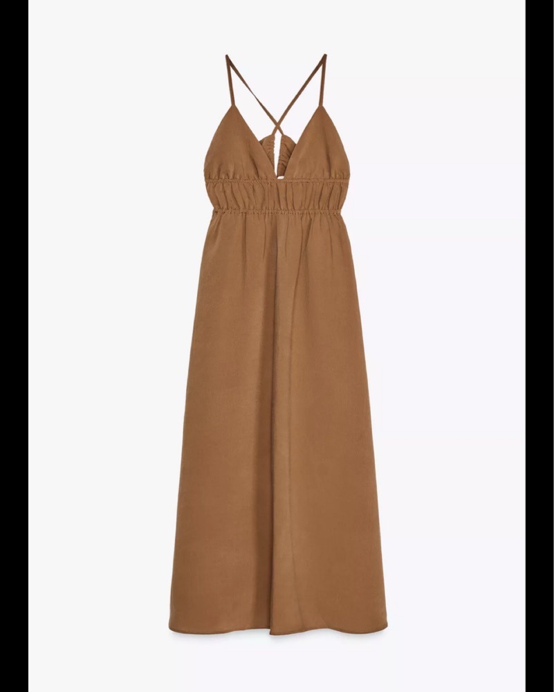 green emerald velvet dress Brown Leopard Print Smocked Detail Flowy Midi Dress