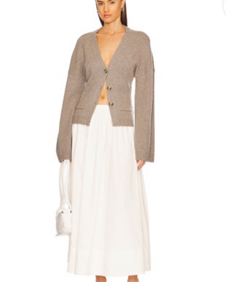 Helsa Poplin White Midi Skirt Sz XS - Image 2