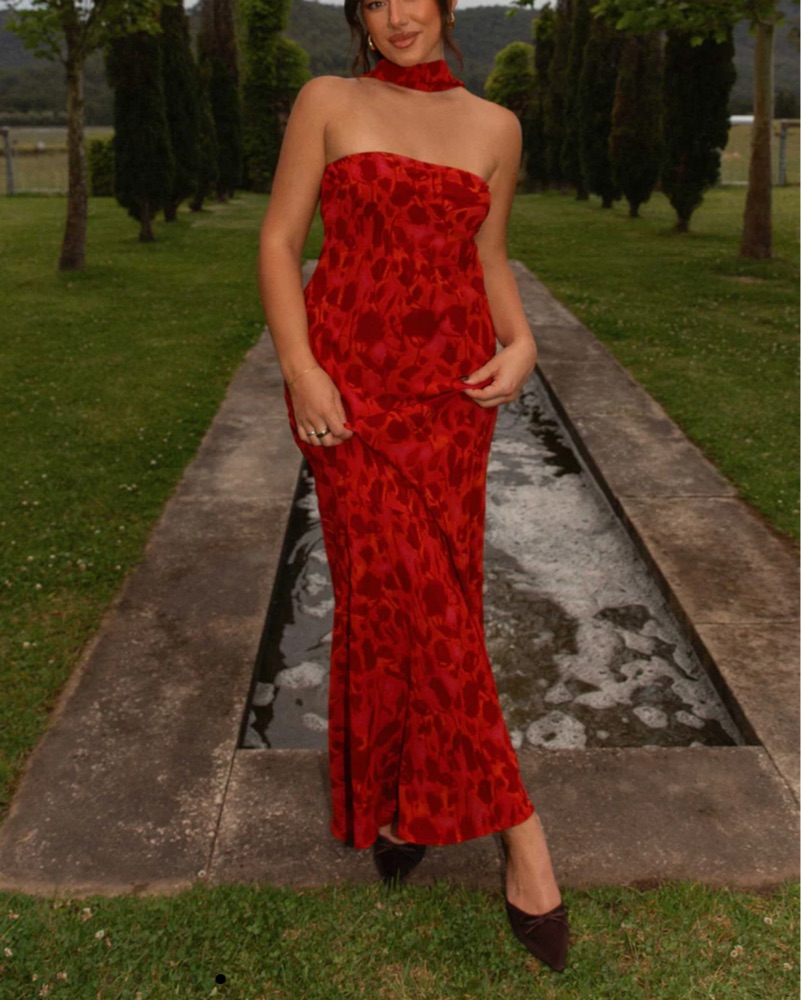maxi dress for wedding plus size Ever-Pretty Amber Bloom Floor Length Bridesmaid Dress with Flutter Sleeves