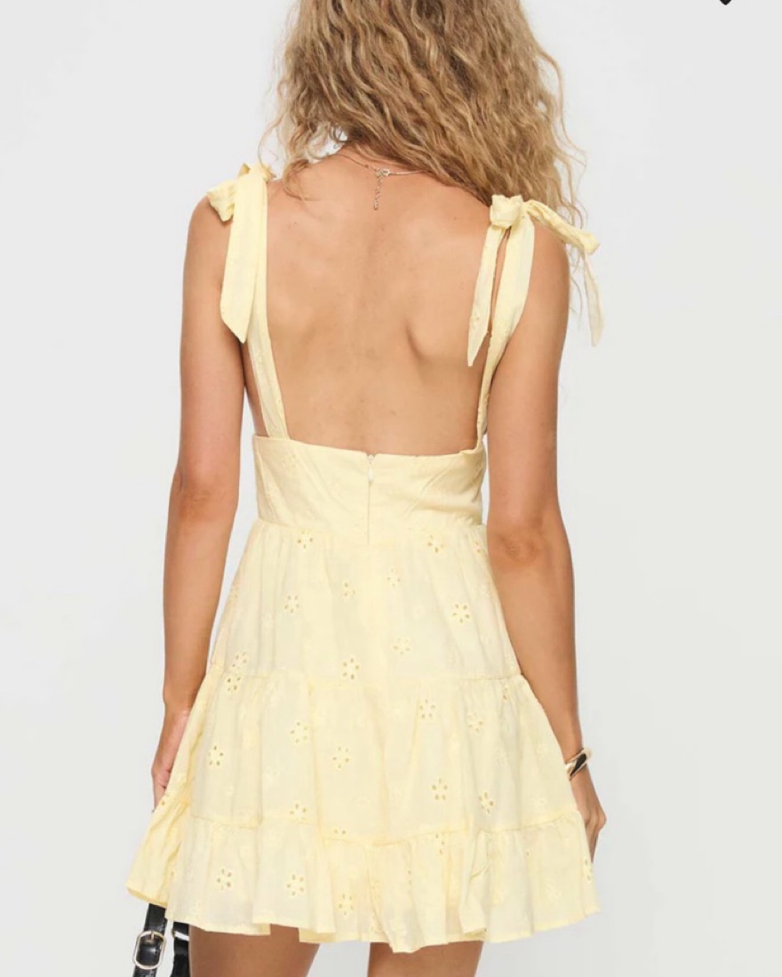 Yellow Mini Dress - Image 3