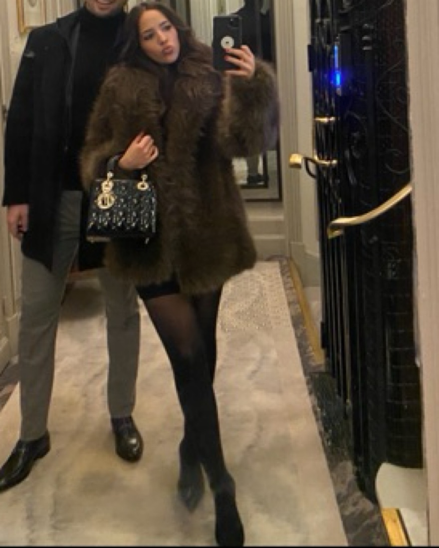 Mango Oversized Faux Fur Coat Brown - Image 1