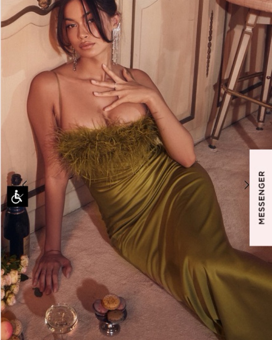 green emerald velvet dress Cosmo Bottle Green Bandeau Feather Corset Split Maxi Dress  Club L London