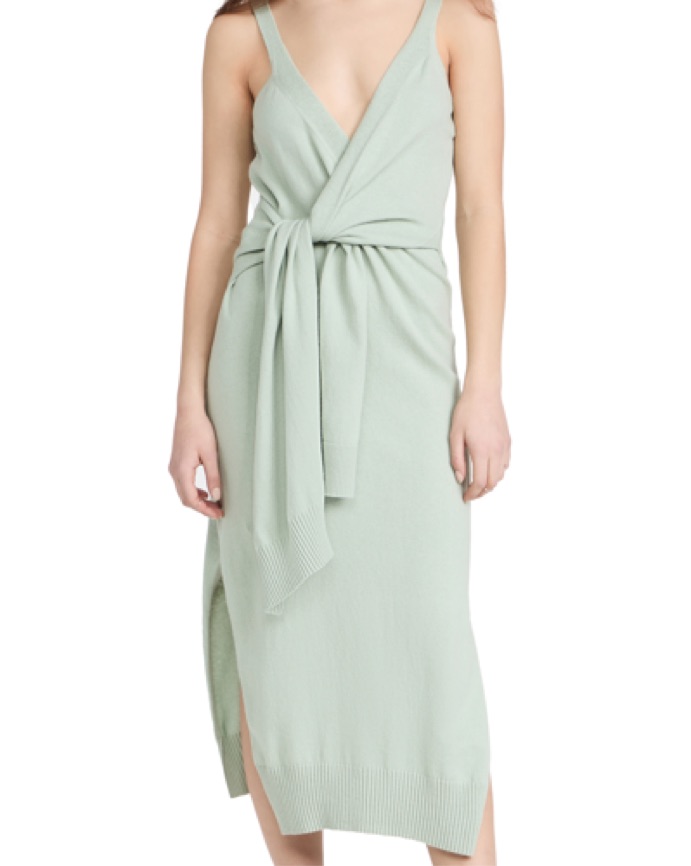 Jonathan Simkhai Green Wrap Dress - Image 2