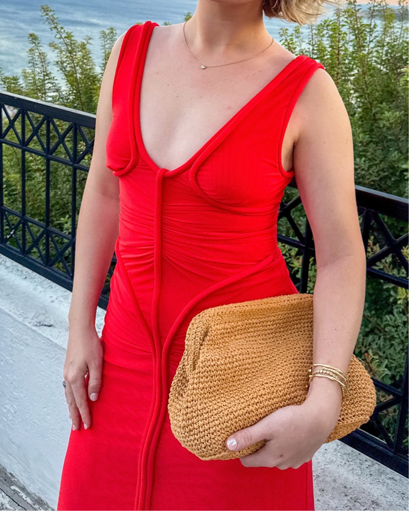 long maxi dress with slits Hand-Dyed Side Slit Maxi Dress | V-Neck Viscose Stretch