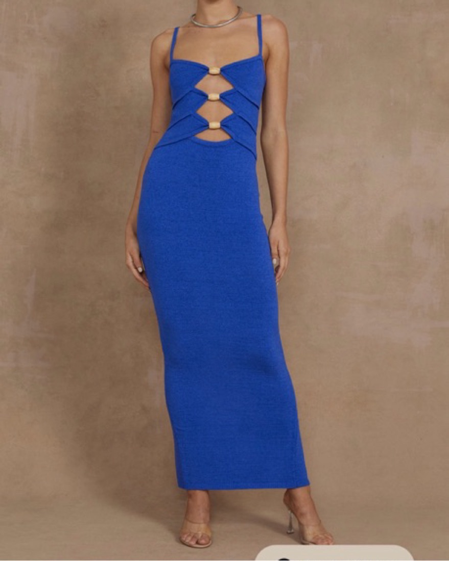 Beachy Royal Blue Midi Dress by RUNAWAY the Label - Pickle