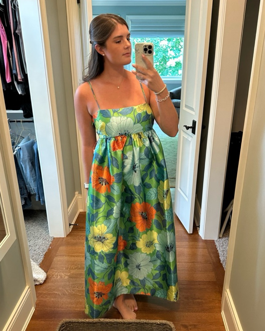 Alemais Floral Satin Midi Dress by Alemais - Pickle