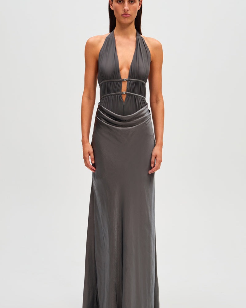 chinese dress ladies Nicole, Henley Dress, Gray Melange – ReLoved by Frank & Eileen