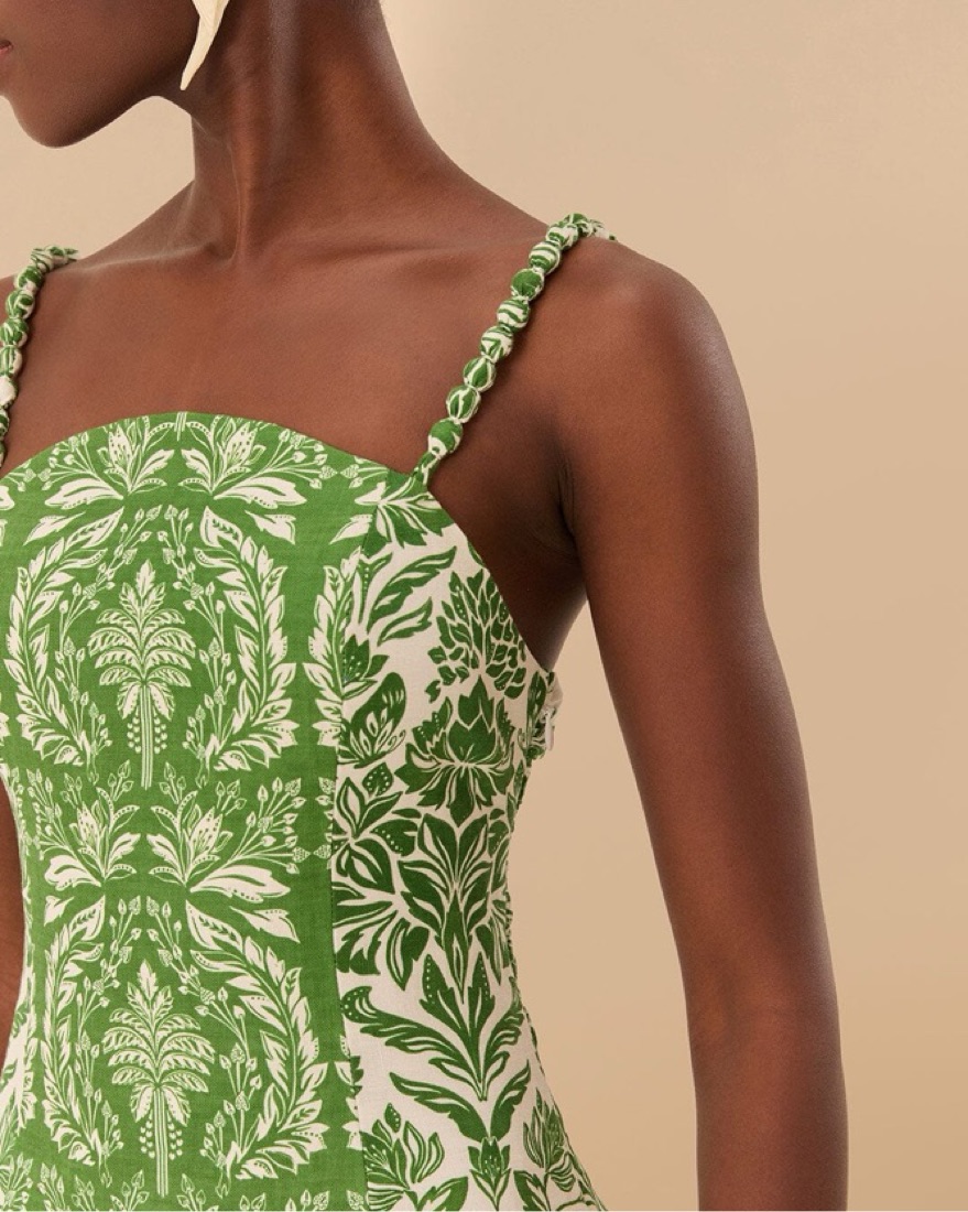 Farm Rio Delicate Tapestry Midi Dress by Farm Rio - Pickle