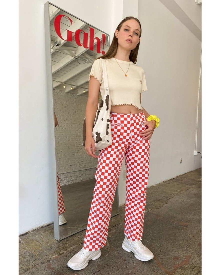 Holiday The Label Red Check Kokomo Pants - Image 1